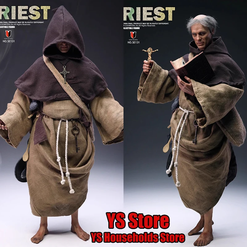 

COOMODEL SE131 1/6 Collectible Medieval Ages Priest Action Figure Imperial SeriesBald Gray Hair Head Sculpt Design 12" Soldier