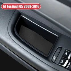 For Audi Q5 2009-2016 Car Door Handle Armrest Storage Box Tray Holder Car Interior Armrest Organizer Case Decor Car Accessories