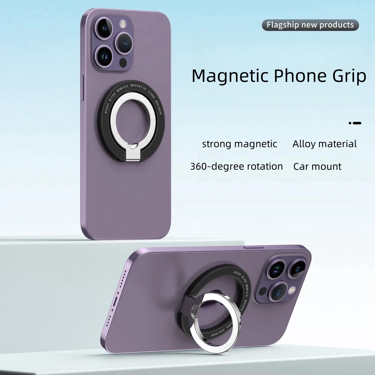 

Magnetic Phone Bracket Foldable 360 Degree Rotating For iPhone 12 13 14 15 16 Series Easy to Hold Flexible Height Adjustment