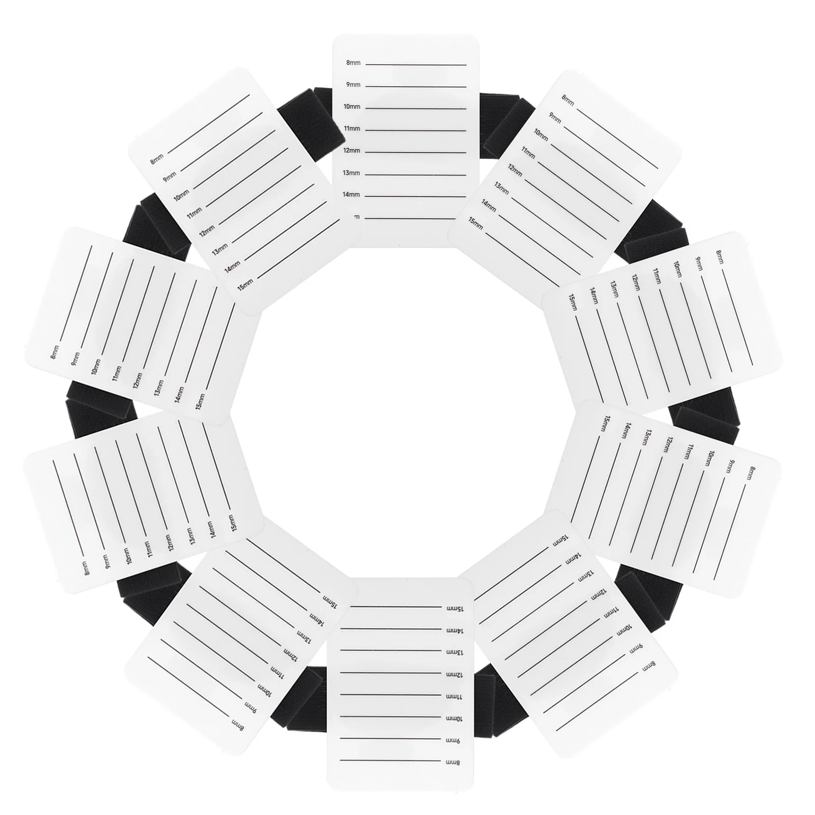 

15 set Eyelash Extension Pallet Acrylic Portable Grafting Tray 8-15Mm False Eyelash Organizer Stable Display Board For Lash Tech