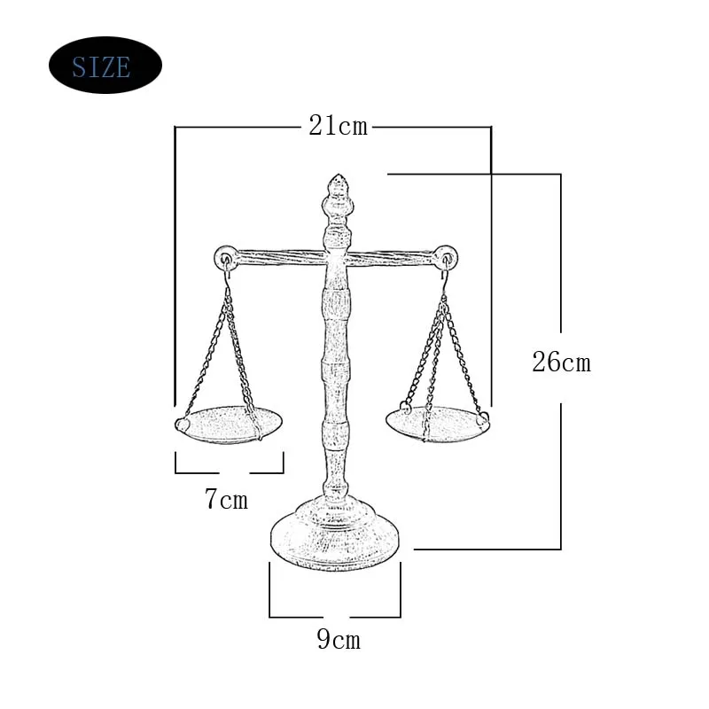 Europäische Studie Schreibtisch Zubehör goldenes Dekor Vintage Kupfer Cross Balance Dekorationen dekorative Studie Büro Tisch dekoration – Detail 6