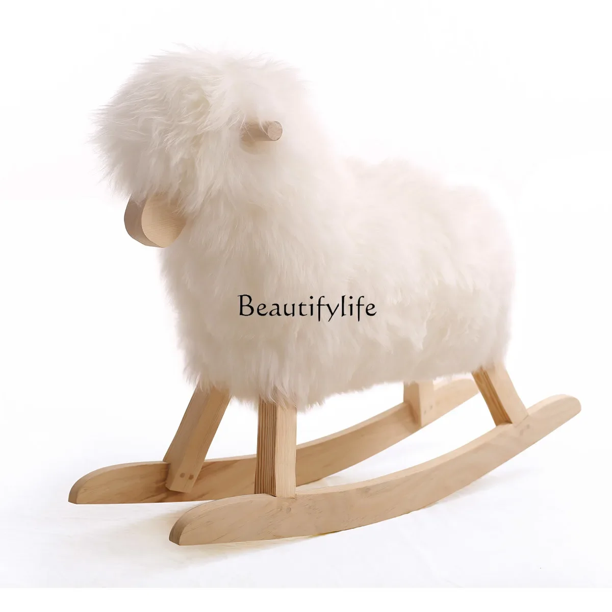 Horse Rocking Horse Nordic Solid Wood Adult Dual-Use Gift Model Room Decorative Chair