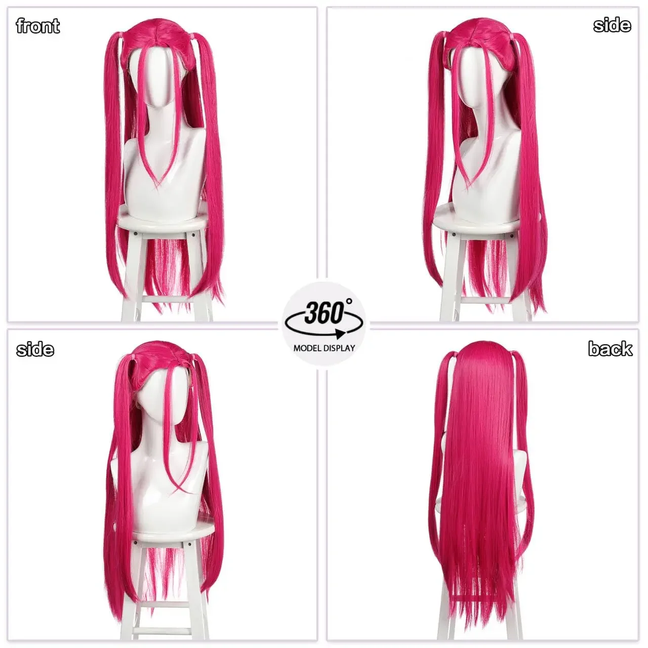 Longo roxo trança peruca feminina peruca roxa com tranças rabo de cavalo clipe anime cosplay cabelo sintético traje de halloween acessório adulto