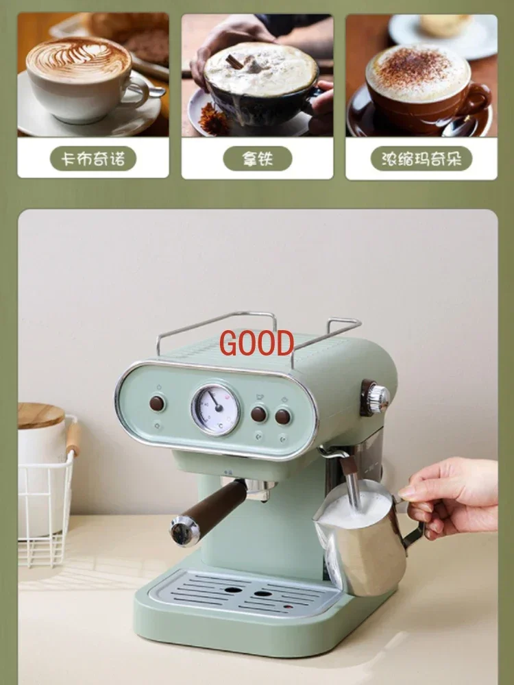 Fully semi-automatic italian coffee machine household all-in-one steam type small concentrated milk foaming machine
