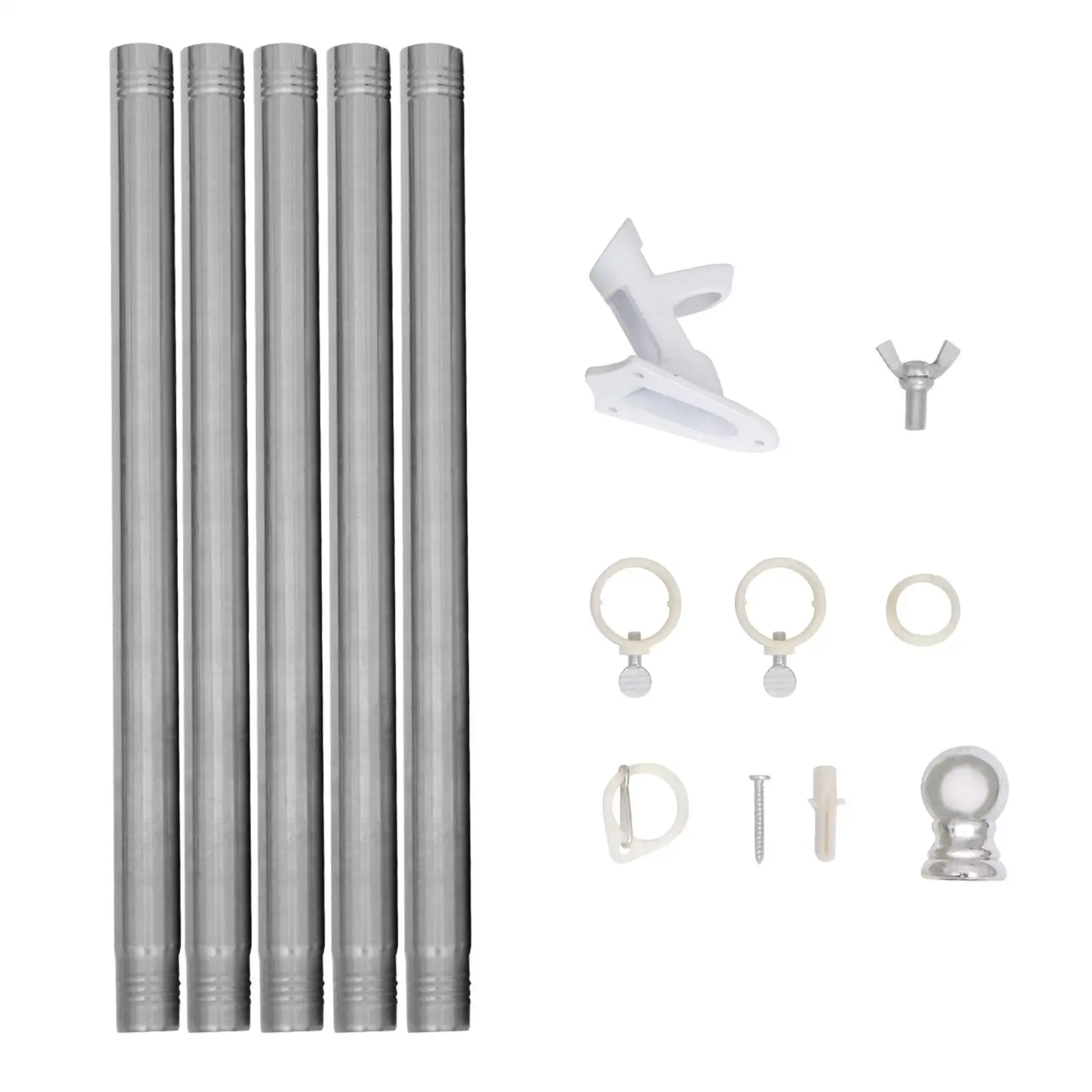 

Gold-plated Flagpole Set Durable Metal Smooth Rotation Anti-rust Residential Garden Brackets Outdoor Flagpole Practical Design