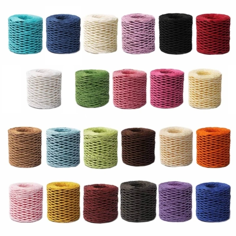 

Raffia Straw Yarn Cotton Raffia Yarn Raffia Rope DIY Knitting Material for Hat