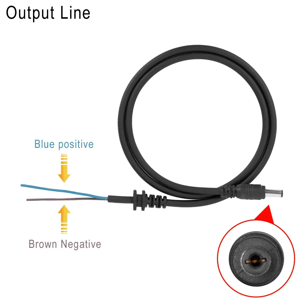 36V /48V Charging Head Lithium Battery Charger Electric Bicycle Output Line Round Male And Female Base DC2.1 / 2.5 Charger Plug