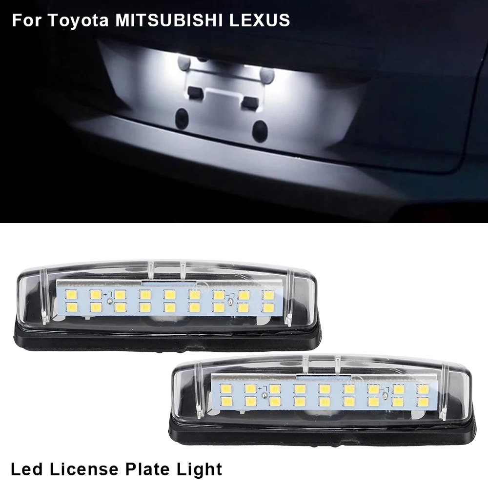 LED License Plate Lights CANBUS No Error for MITSUBISHI Colt plus Grandis 2003~ Car Number Lamp 2Pcs