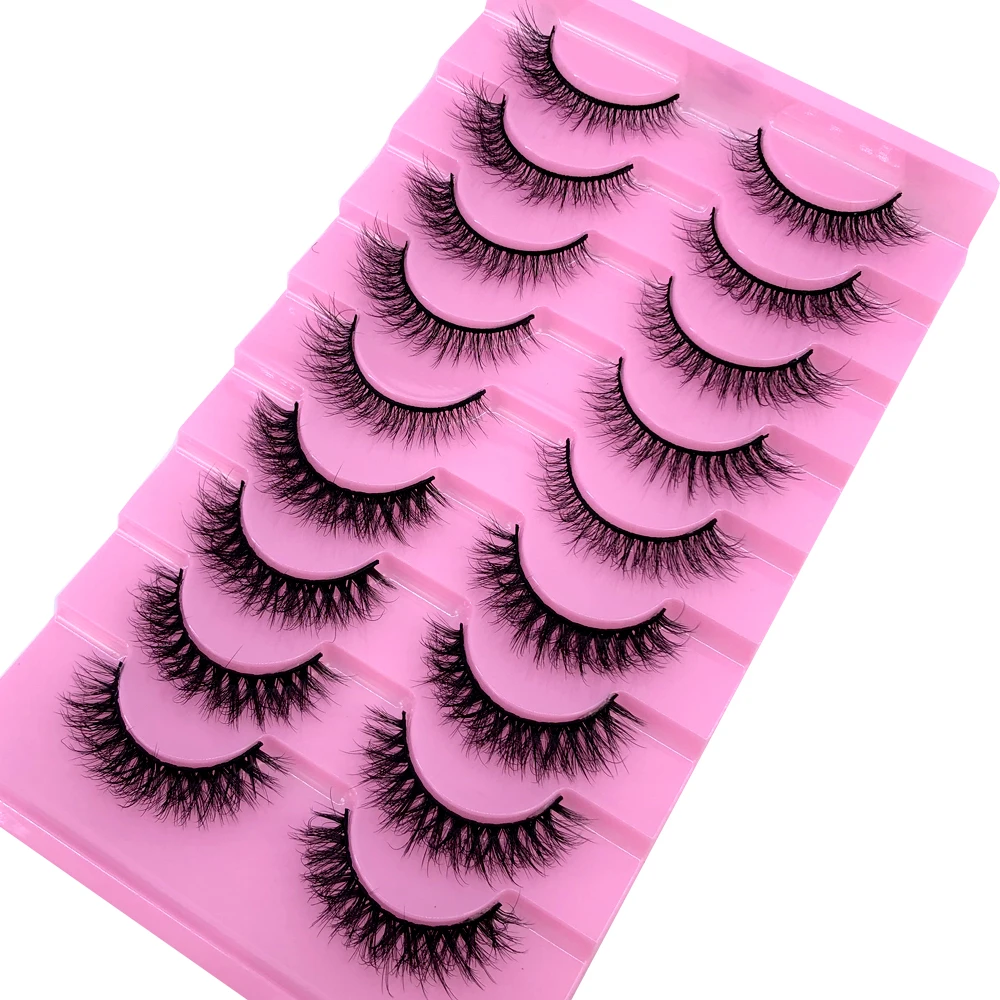 ใหม่9คู่ขนตาปลอมธรรมชาติแมวปลอมขนตายาวแต่งหน้า3d Mink ที่ต่อขนตาขนตา Mink Eyelashes สำหรับความงาม