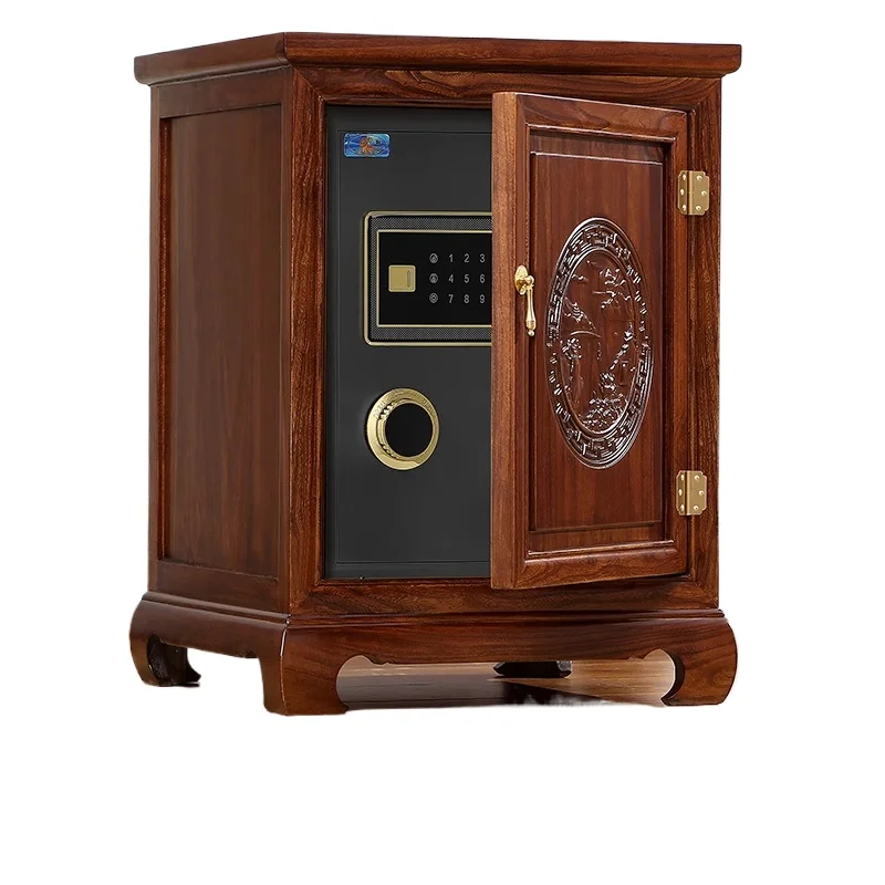 

68 см новая китайская классическая прикроватная тумбочка умный отпечаток пальца пароль сейф для дома небольшой офиса невидимый противоугонный сейф