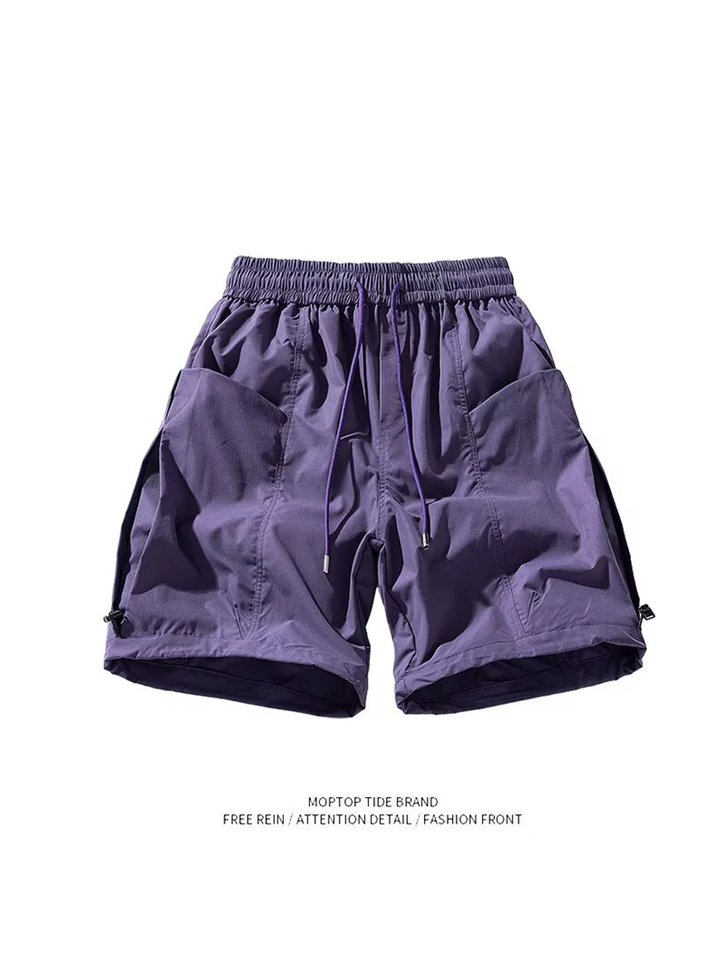 

American Sle Men's Summer orts Thin Design Spor Casual Loose Fit Large Size Five-Quarter Length Youthful Energy