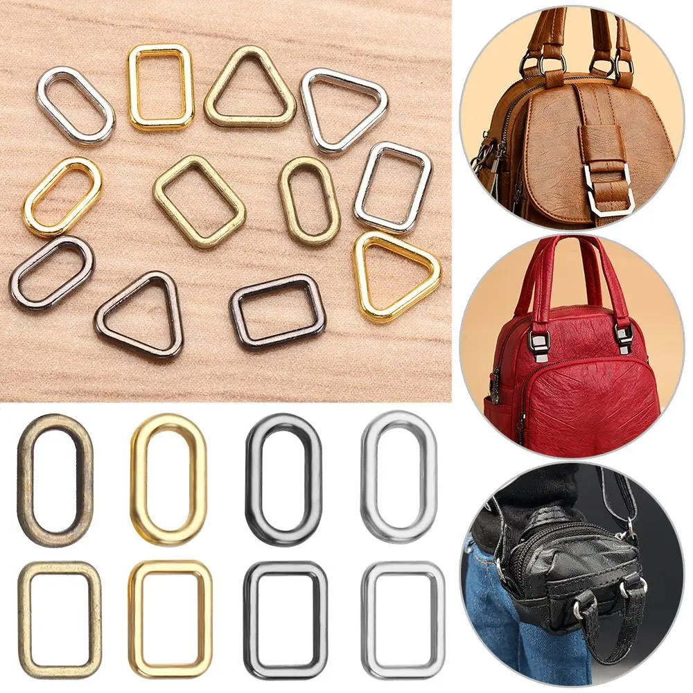 20pcs Newest 4mm Diy Doll Bag Square/Triangle Buttons Mini Ultra-small Tri-glide Doll Bag Buckle Accessories Doll Parts