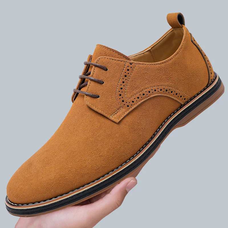 Big Size 39-48 Comfortable Top Quality Suede Shoes Mens Oxford Shoes Spring 2027 Square Heel Decent Office SHoes Casual for Work