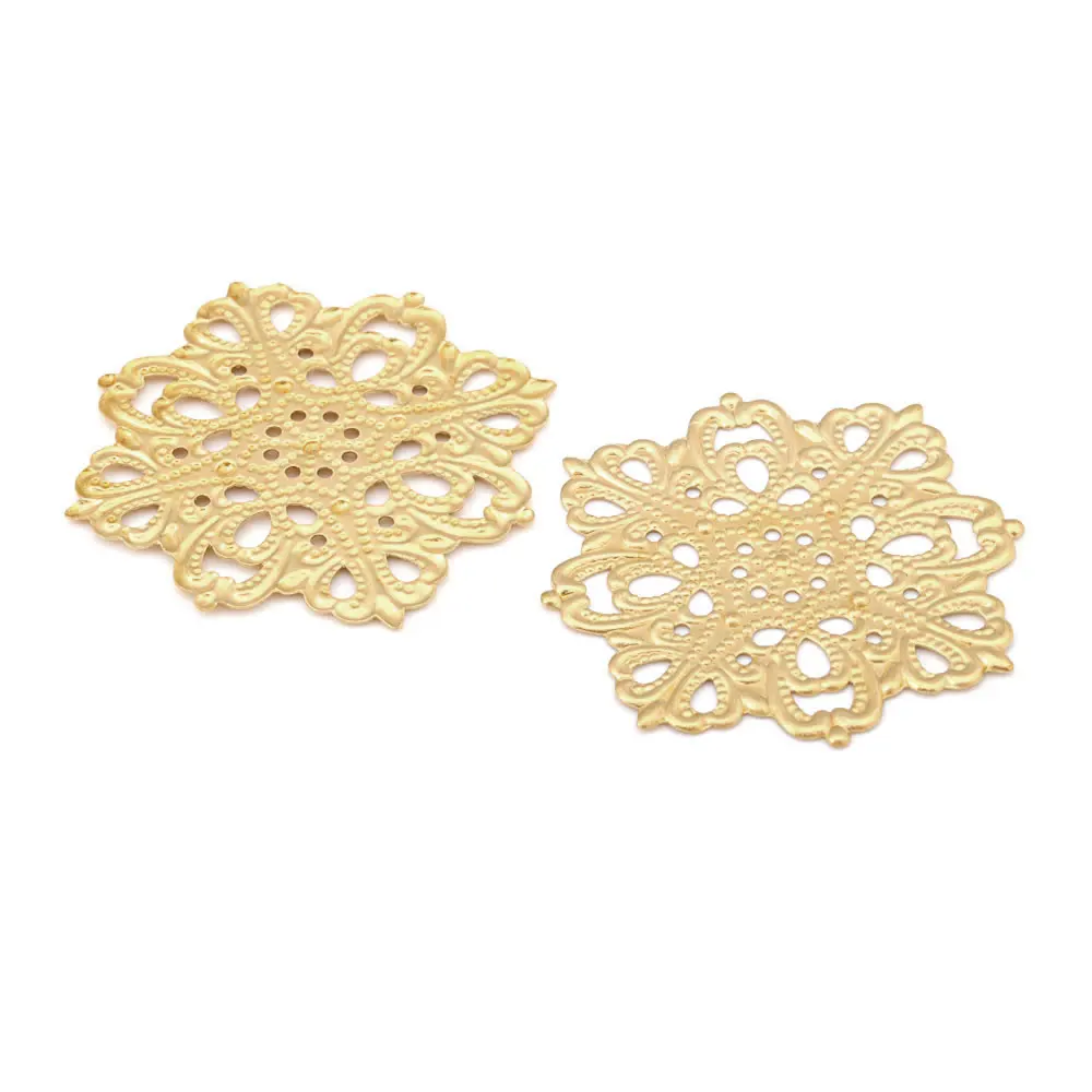 Not Plated Color Brass Decorative Earrings Connect Flower Diy Accessories Jewellery Making Materials Rosediy official-website