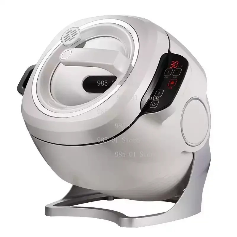 220V Automatic Rotary Cooking Machine Smart Non-Stick Electric Stir Frying Pot Multi-function Stirring Wok Rice Cooker