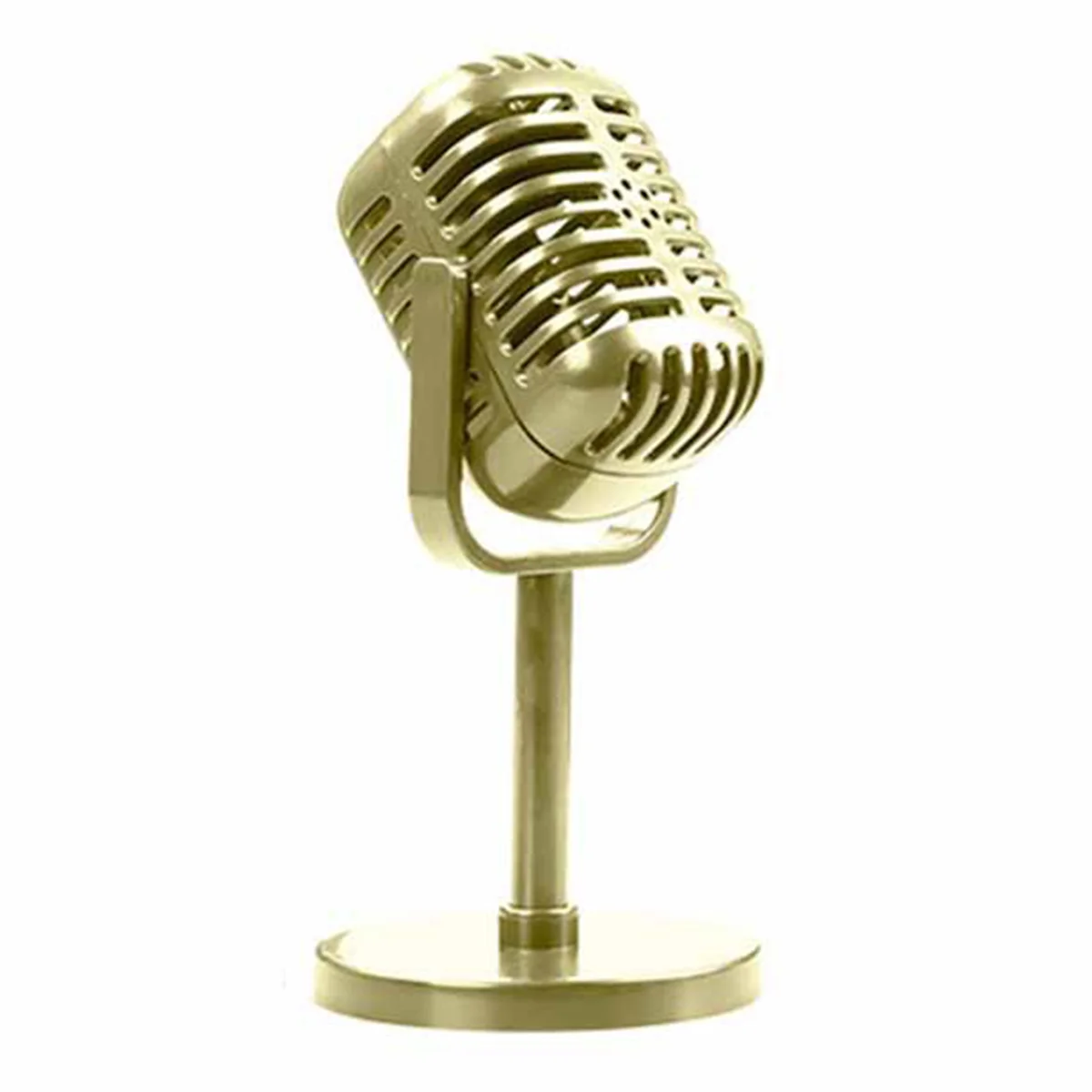 New Classic Retro Dynamic Vocal Microphone Vintage Mic Universal Stand for Live Performance Karaoke Studio Recording Gold