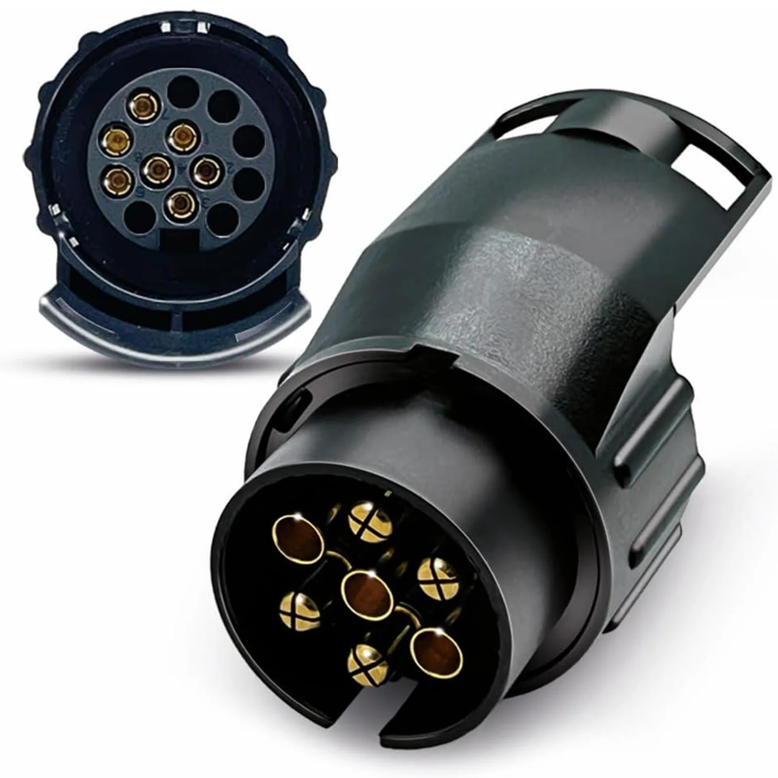 7 Pin To 13 Pin Plug Adapter Trailer Connector 12V Towbar Towing Waterproof Plugs Socket Adapter Car Truck Accessories