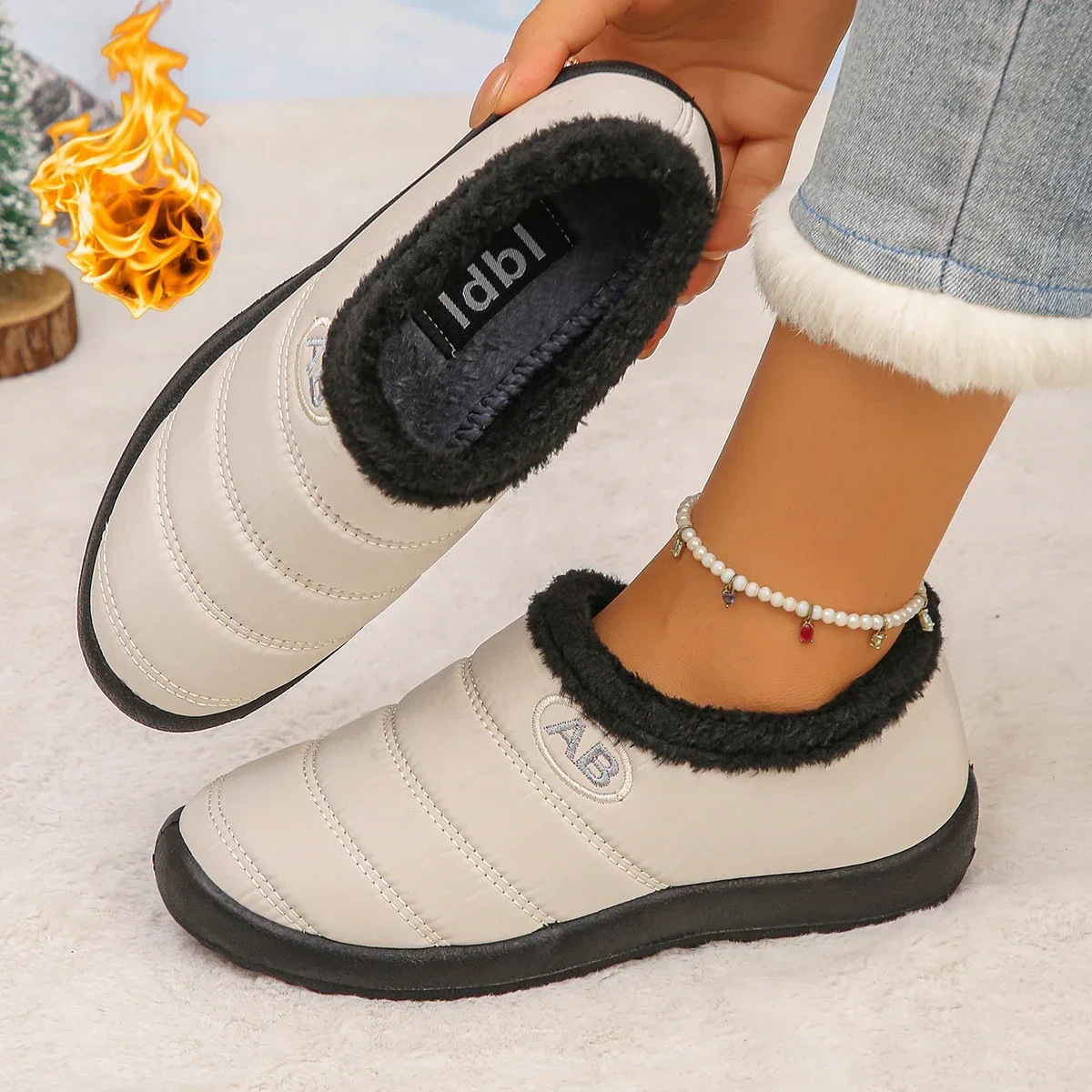 Women Snow Boots New Winter Comfortable Fleece Lined Thickened Warm Short Ankle Boots Casual Comfortable Cotton Shoes for Women