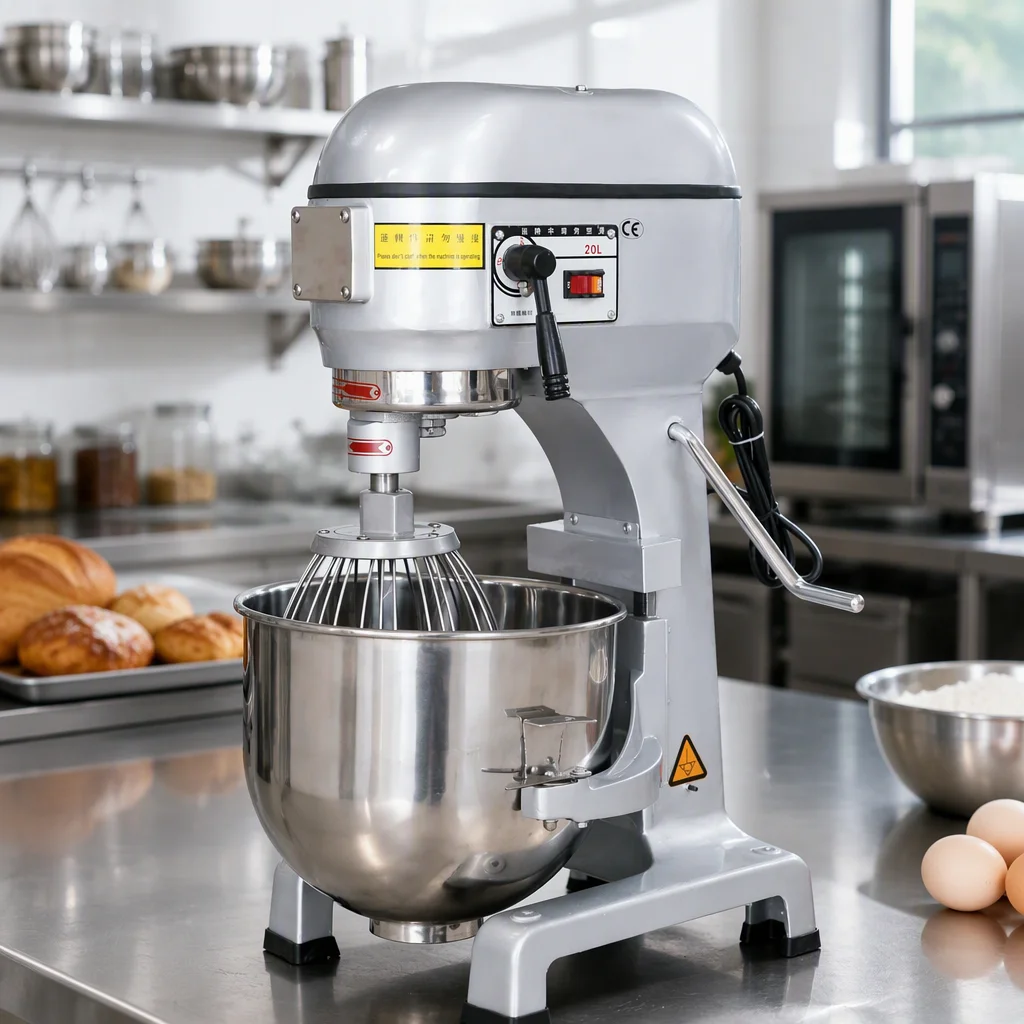 Commercial Planetary Mixer Stainless Steel Bowl Multi Function Egg Beater Cake Cream Dough Mixing Machine Bakery Equipment