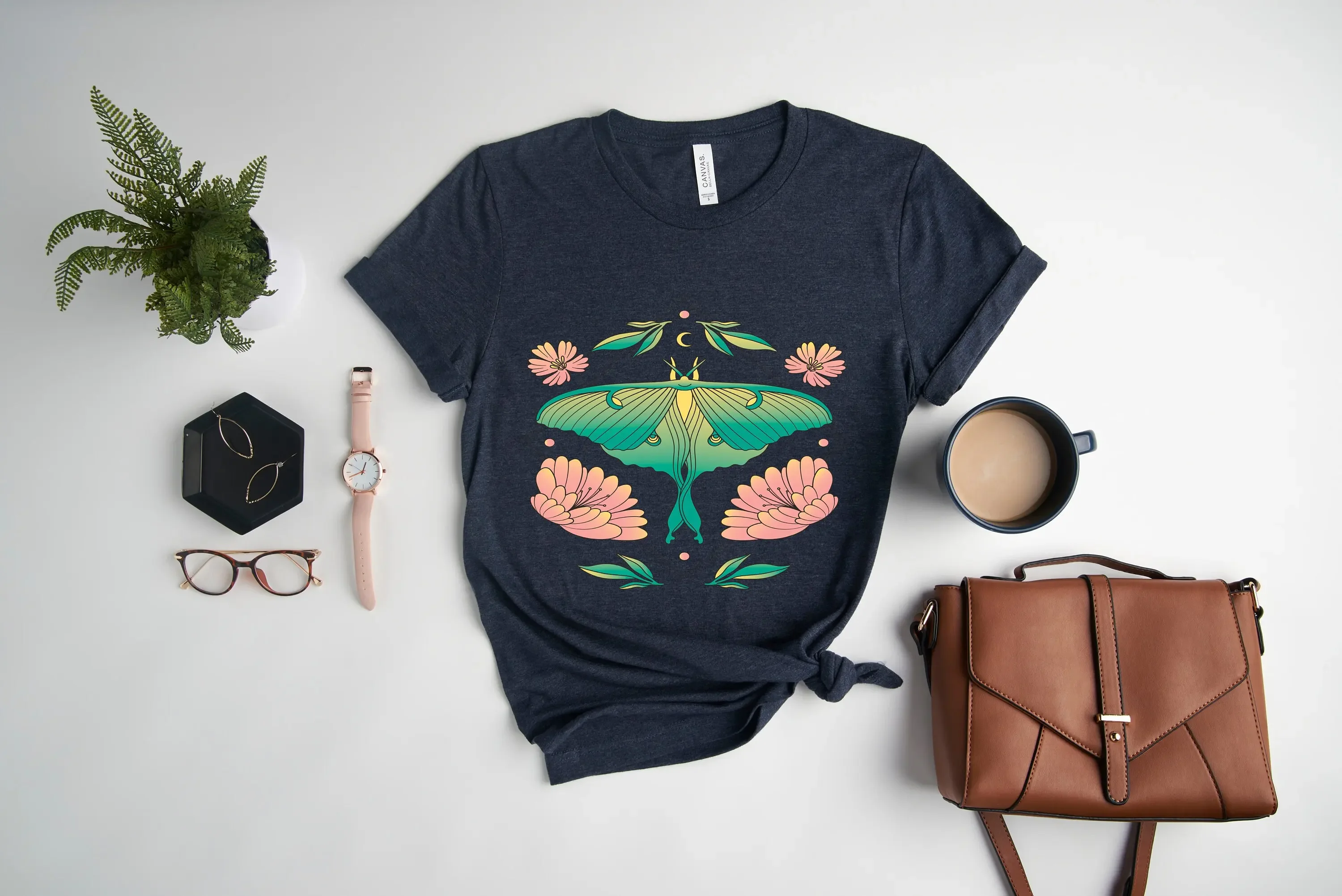 

Luna Moth And Protea Flower Seafoam Moths T Shirt Lover