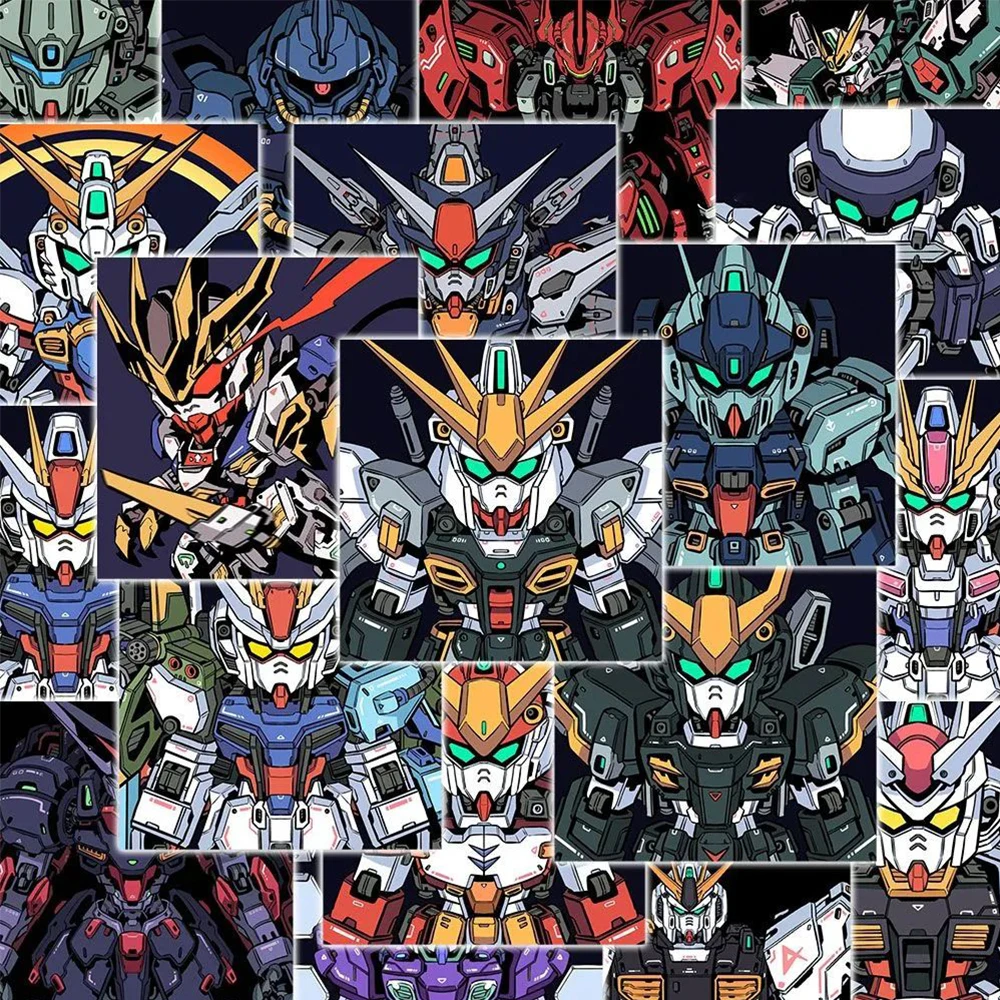 10/30/50/100pcs Classic Anime GUNDAM Stickers Cool Kids Decals Toy DIY Suitcase Notebook Laptop Cartoon Waterproof Sticker Decor