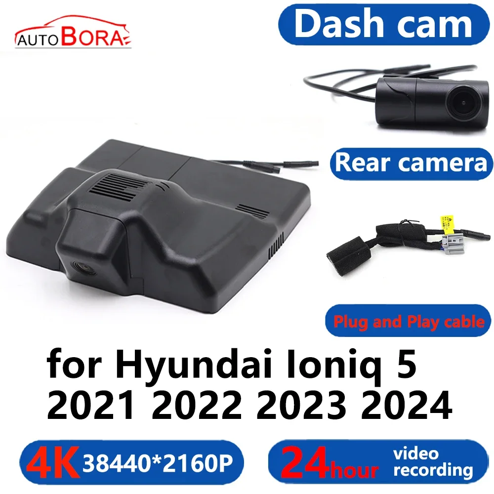 

AutoBora 4K Wifi 3840*2160 Car DVR Dash Cam Camera 24H Video Monitor for Hyundai Ioniq 5 2021 2022 2023 2024