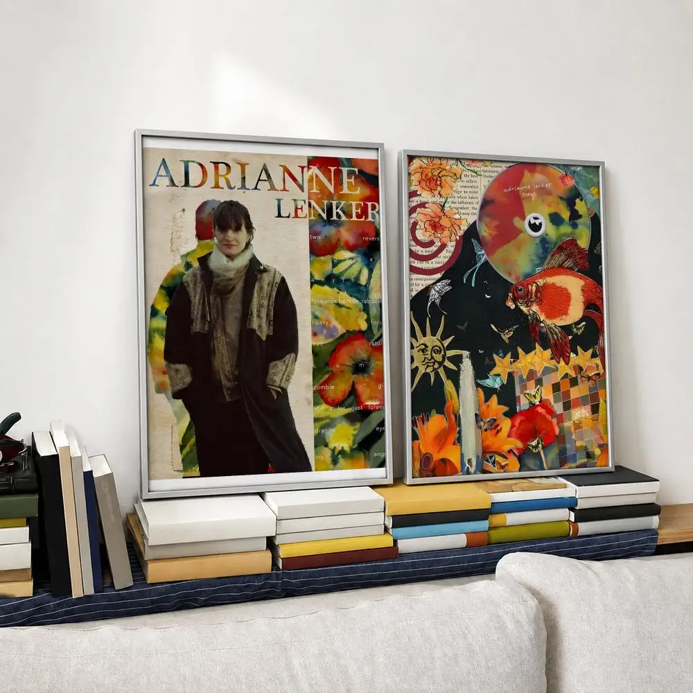 Singer Adrianne Lenker-Songs Album Art Poster Self‑Adhesive Waterproof Coffee House Bar Wall Art Sticker Room Home Decor