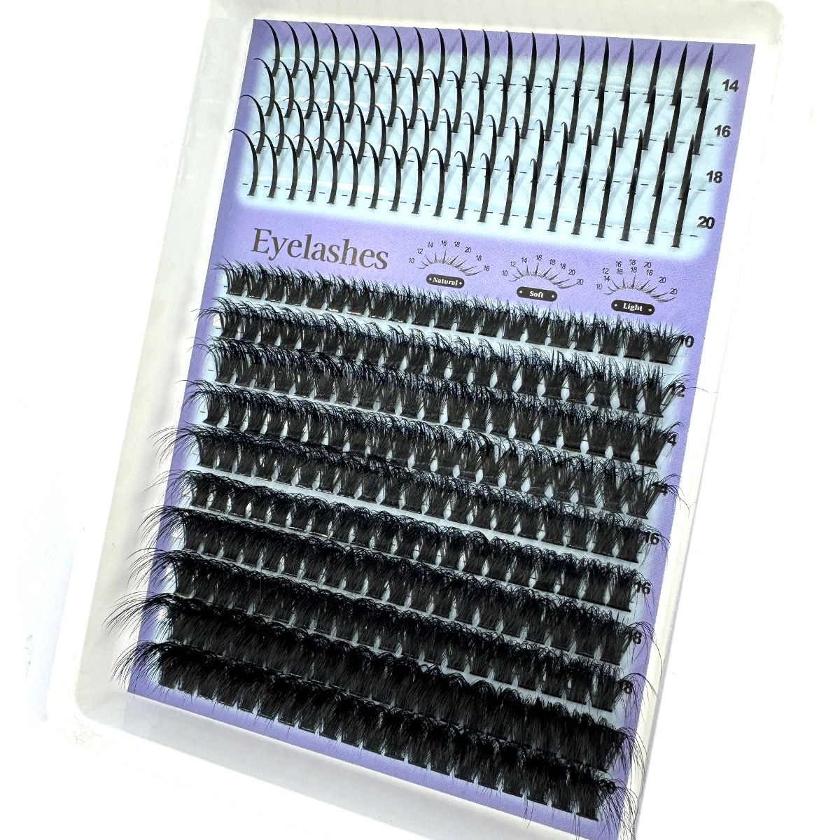 14 Reihen Spikes + 60D-200D Wimperncluster Wispy Manga Lashes Cluster Verlängerung Einzigartige stachelige Cluster Anime Individuals Feenwimpern – Detail 2