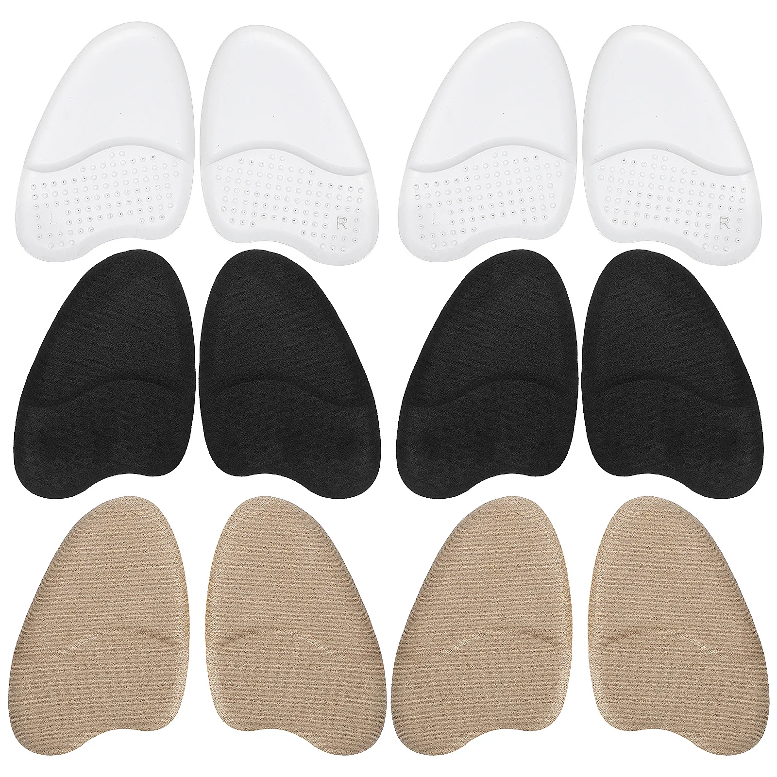 

6 Pairs Metatarsal Pads Foot Cushions Gel Sole Pad Filler Heel Sticky Women Shoes S als Flats Boots Sneakers Walking