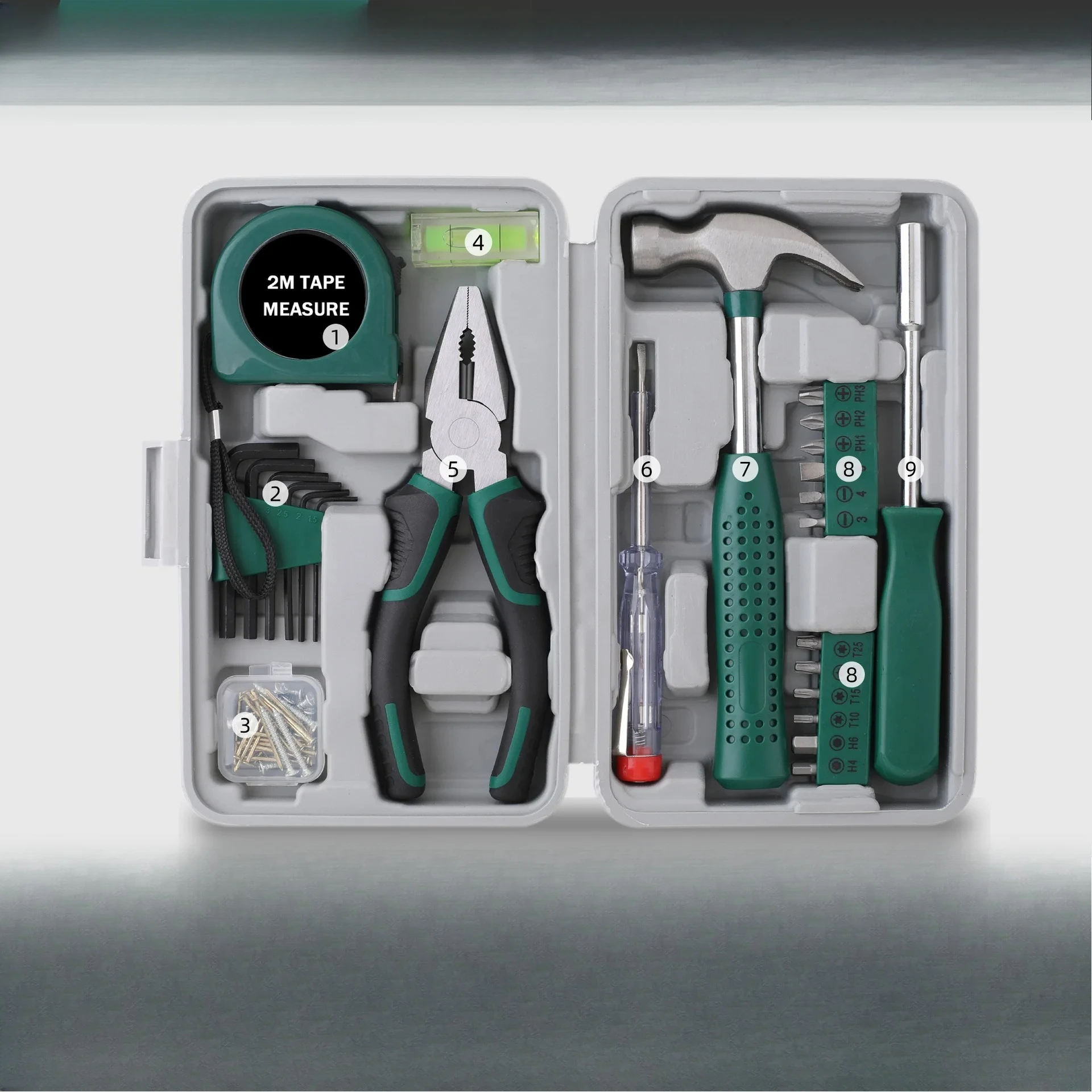 Home Tool Set Hexagonal Wrench Screwdriver Pliers Home Repair Combination Toolbox