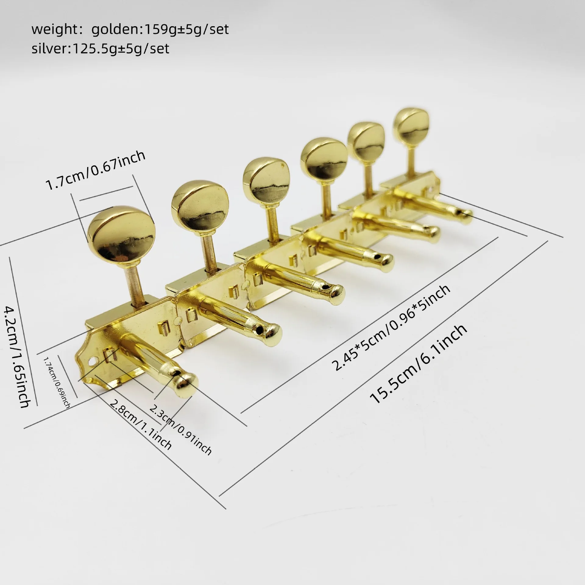 6-In-Line Semi-Closed Guitar Machine Heads  Small Round Button / Vintage For SQ / ST Guitar Parts & Accessories