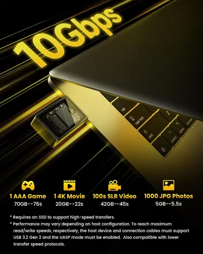 Imagen 2 del producto SHARGE M2 SSD carcasa NVMe 10Gbps PCIe USB 3,2 Gen2 adaptador externo sin herramientas con sistema de refrigeración activa para 2230SSD 2TB