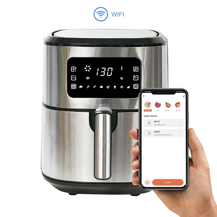 -WIFI Tuya APP Kitchen Accessories Large 6.5L Digital Air Fryers Electric Oilless Air Fryer