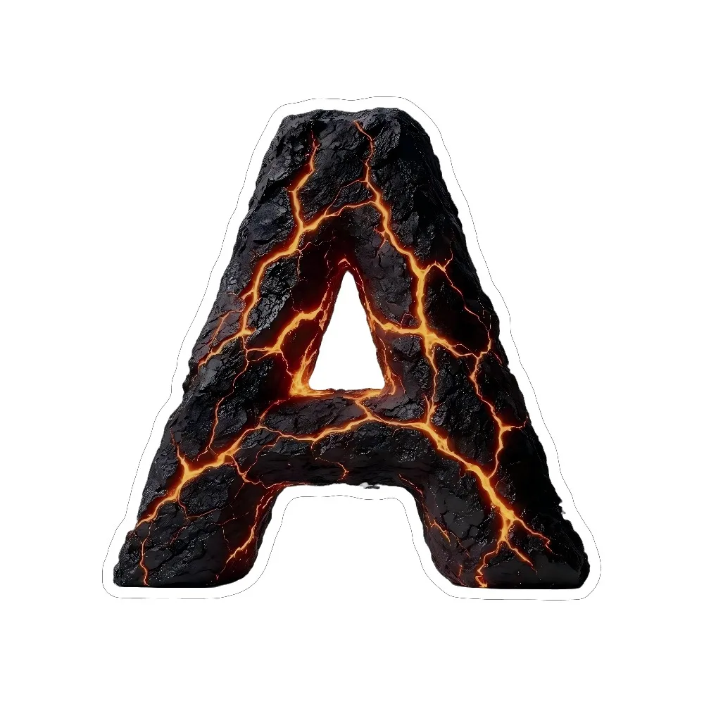 

Lava Letter A, Hardcore Stone Letter, Surname DIY PVC Material, Waterproof, Sun Resistant, Car, Motorcycle, Luggage Decoration