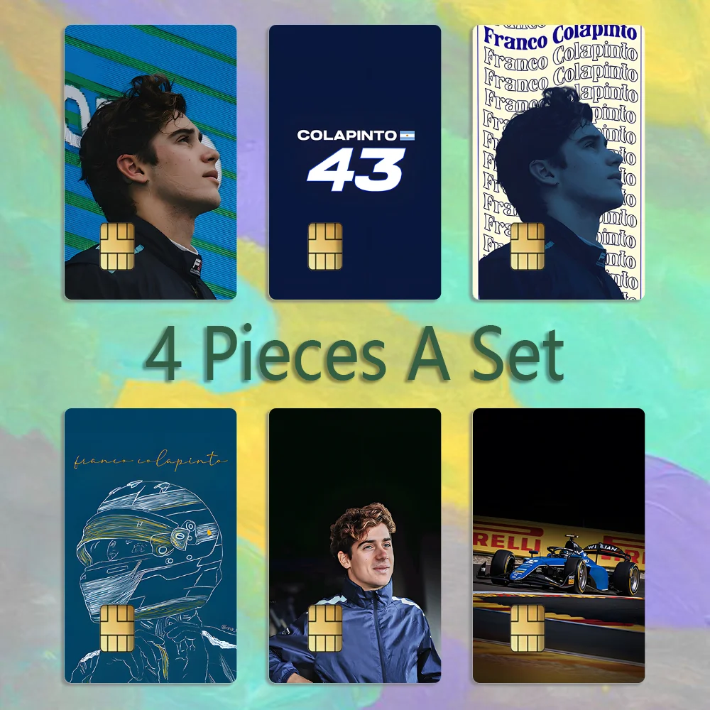 

F1 F-FrancoS 43 C-ColapintoS Card Stickers Credit Visa Debit Bank Charge Card Bus Metro Waterproof Sticker Decal Decoration