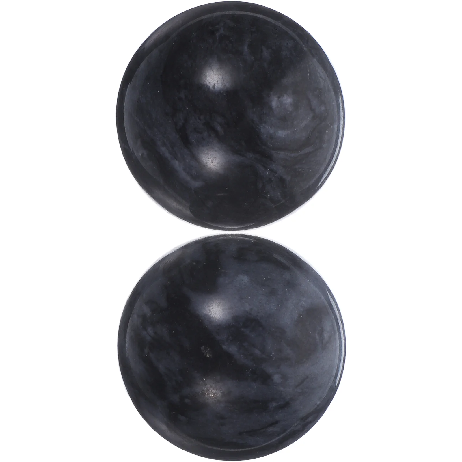 2 Pcs Toy Jade Ball Massage Hand Manual Black Health Exercise Fitness