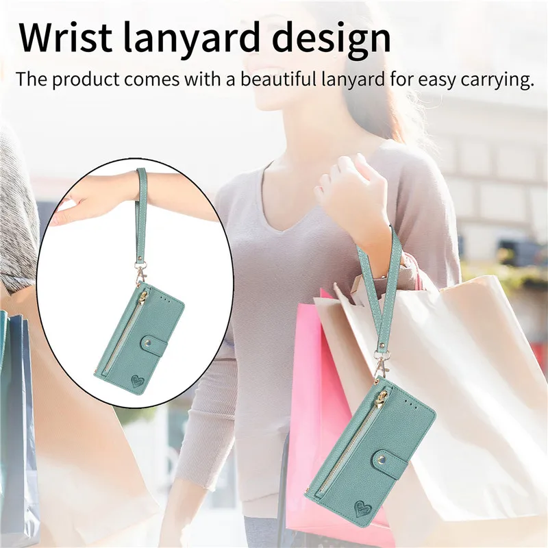 S23 Ultra S22 Plus S21 FE S20 Etui z zamkiem błyskawicznym RFID 360 Protect dla Samsung Galaxy Note 20 S 23 22 S10 E S9 Skórzana okładka na książkę — zdjęcie produktu 3