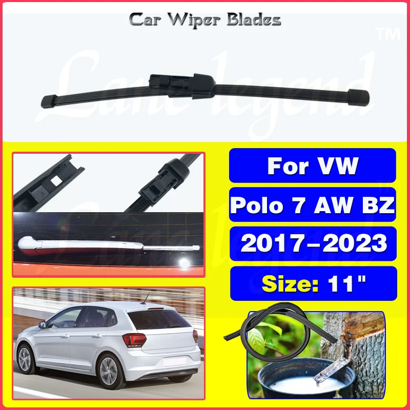 Untuk VW Polo 7 AW BZ 2017 2018 2019 2020 2021 2022 2023 kaca depan belakang mobil bilah Wiper kaca depan Aksesori Mobil 11"