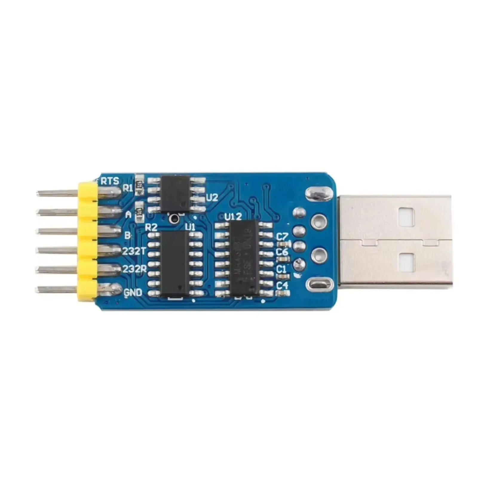CP2102 USB 2.0 to TTL/RS232/RS485 6-in-1 Serial Adapter Module, 3.3V/5V with Dupont Cable, High-Speed Communication