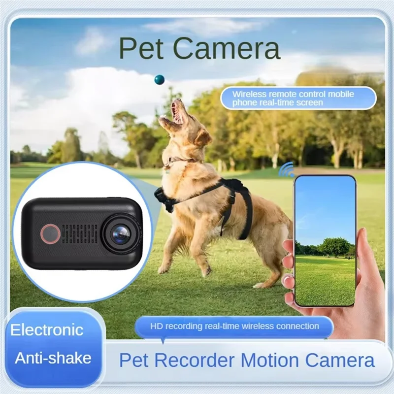 A92Z 2K Pets Collar WIFI Camera, APP Control Video Photos Cats Dogs Outdoor/Indoor VLOG Recorder 1200Mah Long Battery Life