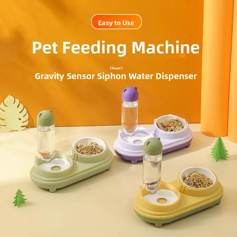 

New Automatic Pet Drinking Feeder Ceramic Bowl Bowl High Leg Neck Protector Food Basin Intelligent Bowl for Cats