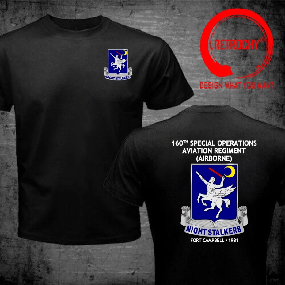 Funny Design 160th SOAR Special Force Airborne US Night Stalkers Army  Shirt Men Fashion Trendy Casual Clothing Stylish Tops Tee