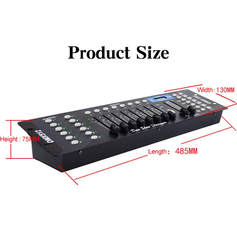 192 DMX 512 Stage DJ Light Controller Lighting Mixer Board Console for Light Shows Party Disco Pub Night Club DJs KTV Bars