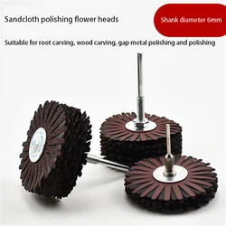 1PCS Sandpaper With 6mm Diameter Handle Used For Polishing Flower Heads In Woodcarving Furniture