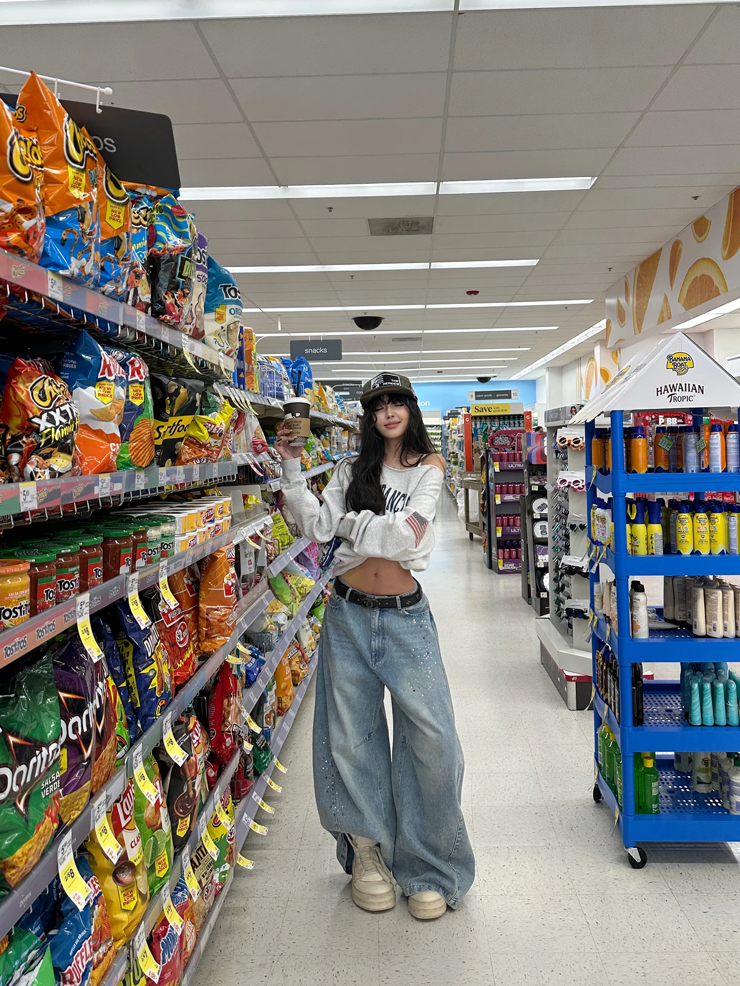 Warden  Washed Denim Low Waist Wide Leg Pants Women's Loose Fit Long Trousers Casual Style Summer Cotton Jeans