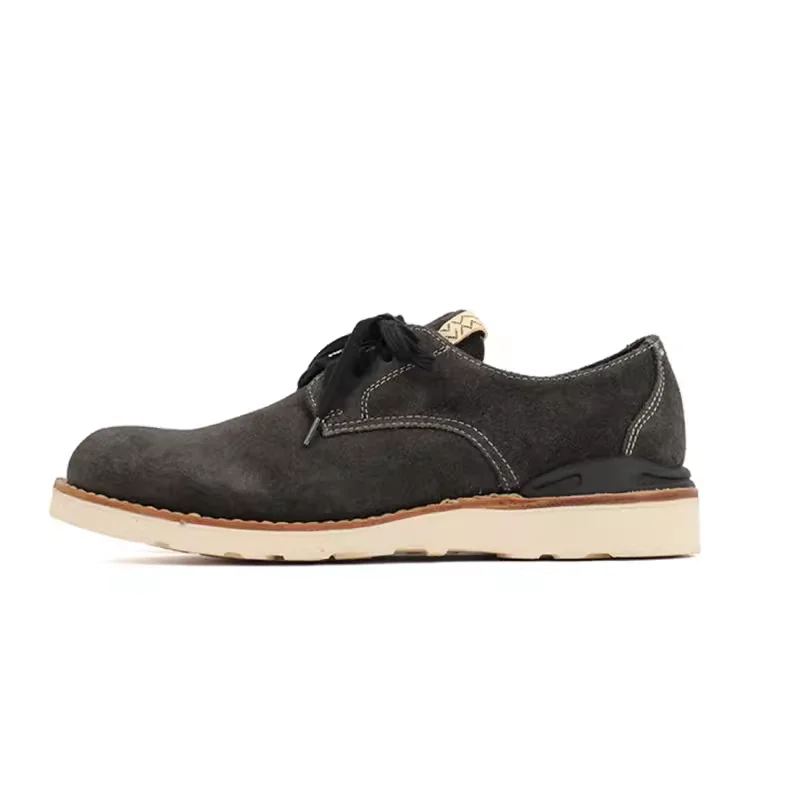 VISVIM Goodyear casual handmade suede leather shoes all-match thick-soled shock-absorbing trendy shoes for men