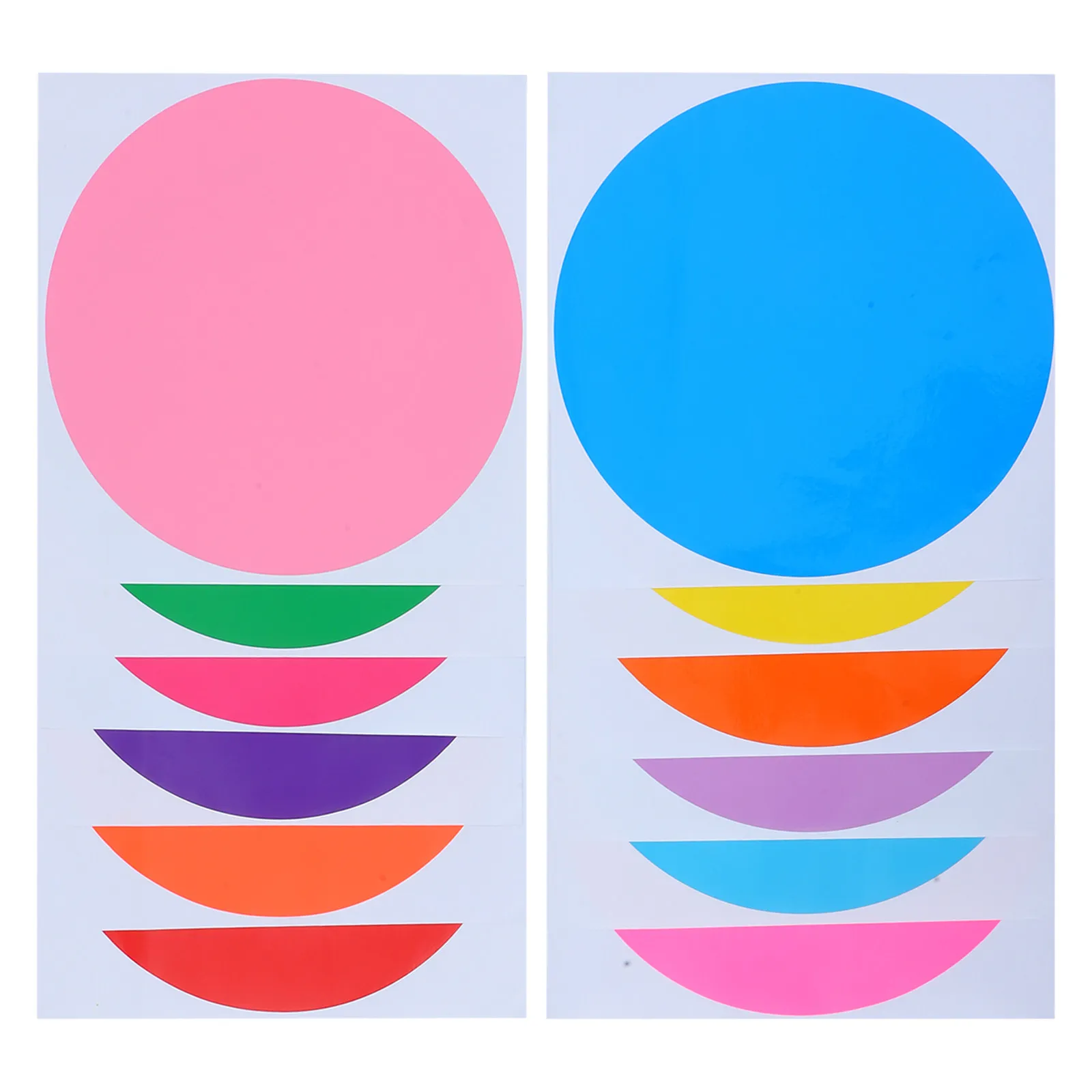 

12 листов самоклеящихся точечных наклеек для сухого стирания для школьных столов, цветные, легко стираются и перезаписываются