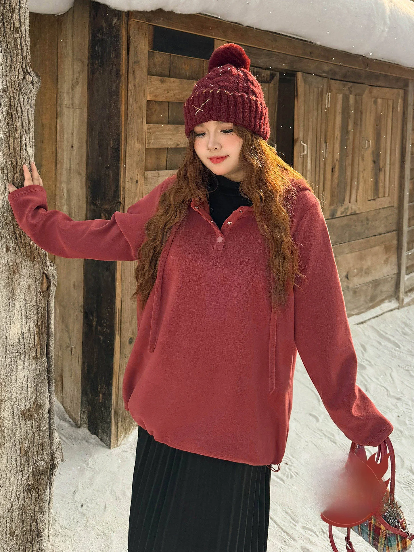 

plus Size Lazy Plu Hoodie Women's Sweatirt Dstring Warm Autumn Winter Loose Fitting Comfortable Polyester Blend Long S...