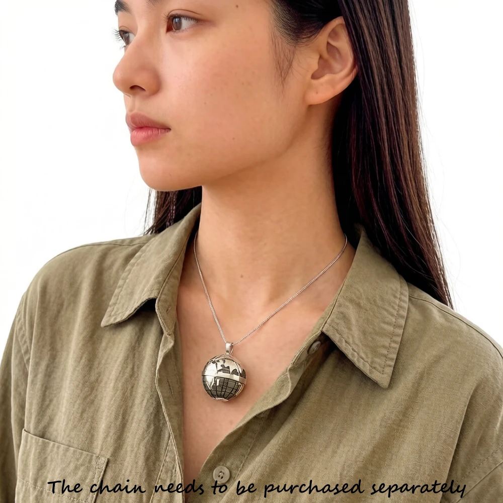 Collier pendentif globe gris e - Men'S Accessories Jewelry Brands avis et prix