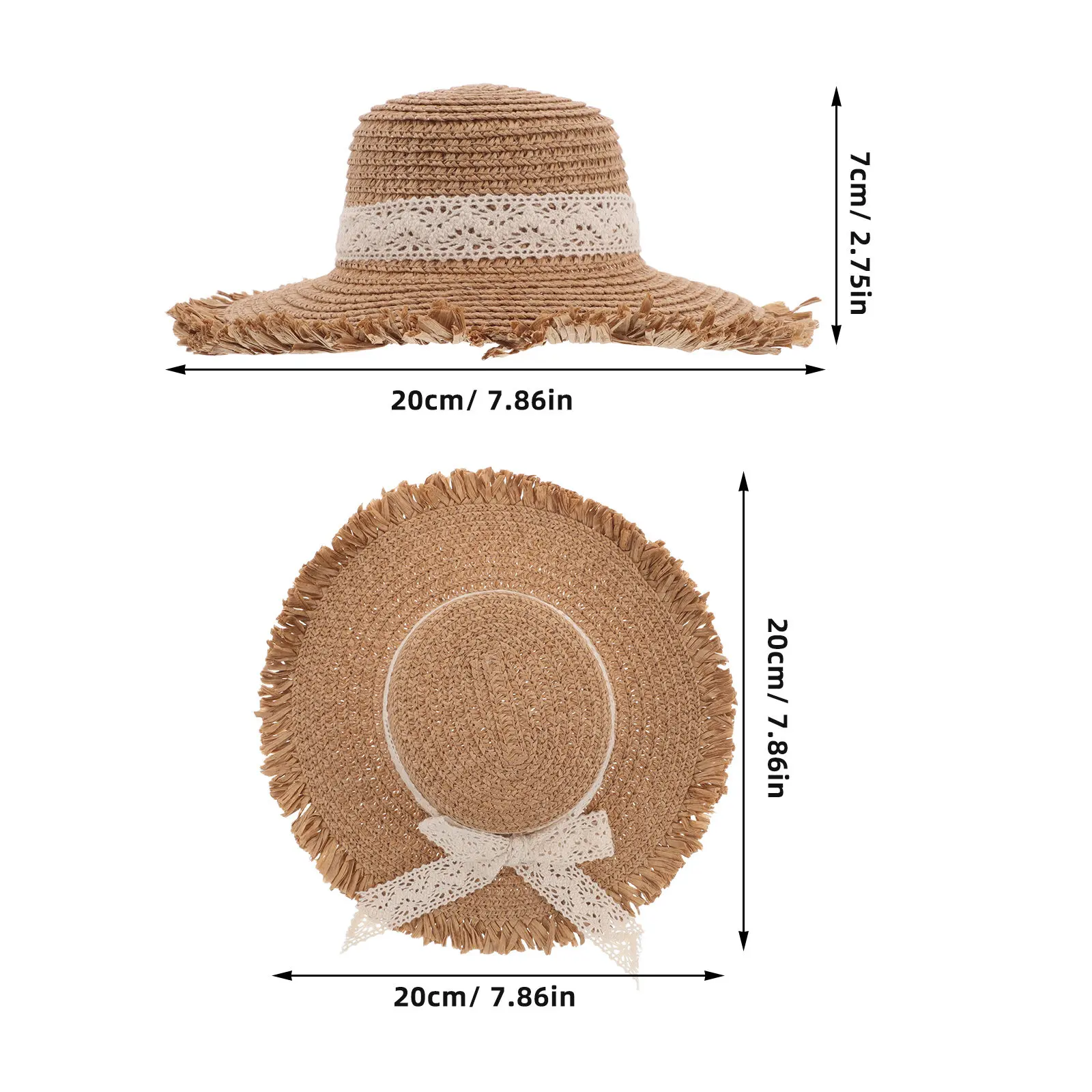 Mini Cappello a Cilindro Pieghevole in Tessuto con Fiocco in Pizzo, Accessorio per Foto e Artigianato, Cappellini Miniatura